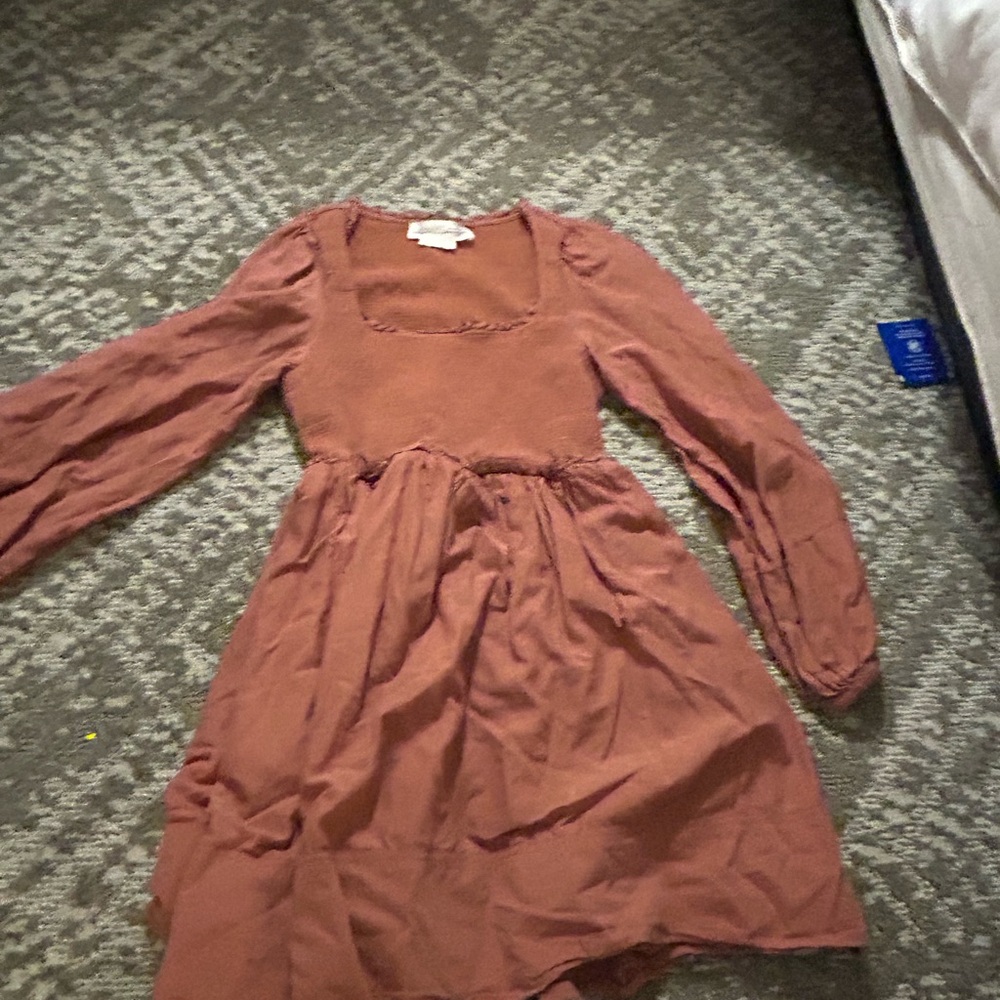 Anthropologie Erin Fetherston Babydoll Summer Dress Terracotta Scandi Girl Boho - Picture 5 of 9